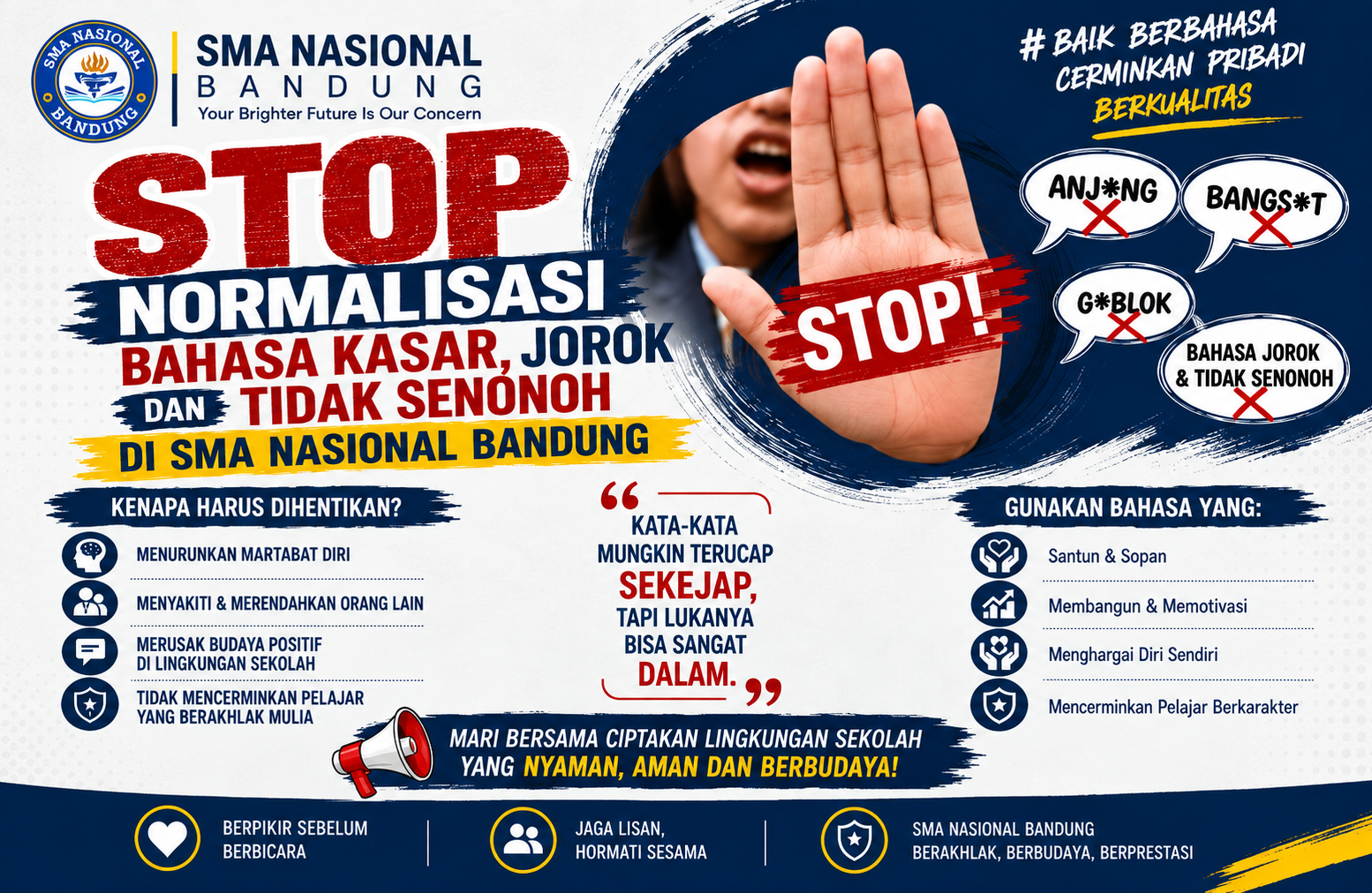 SMA Nasional Bandung Dorong Budaya Berbahasa Santun dan Beretika di Lingkungan Sekolah